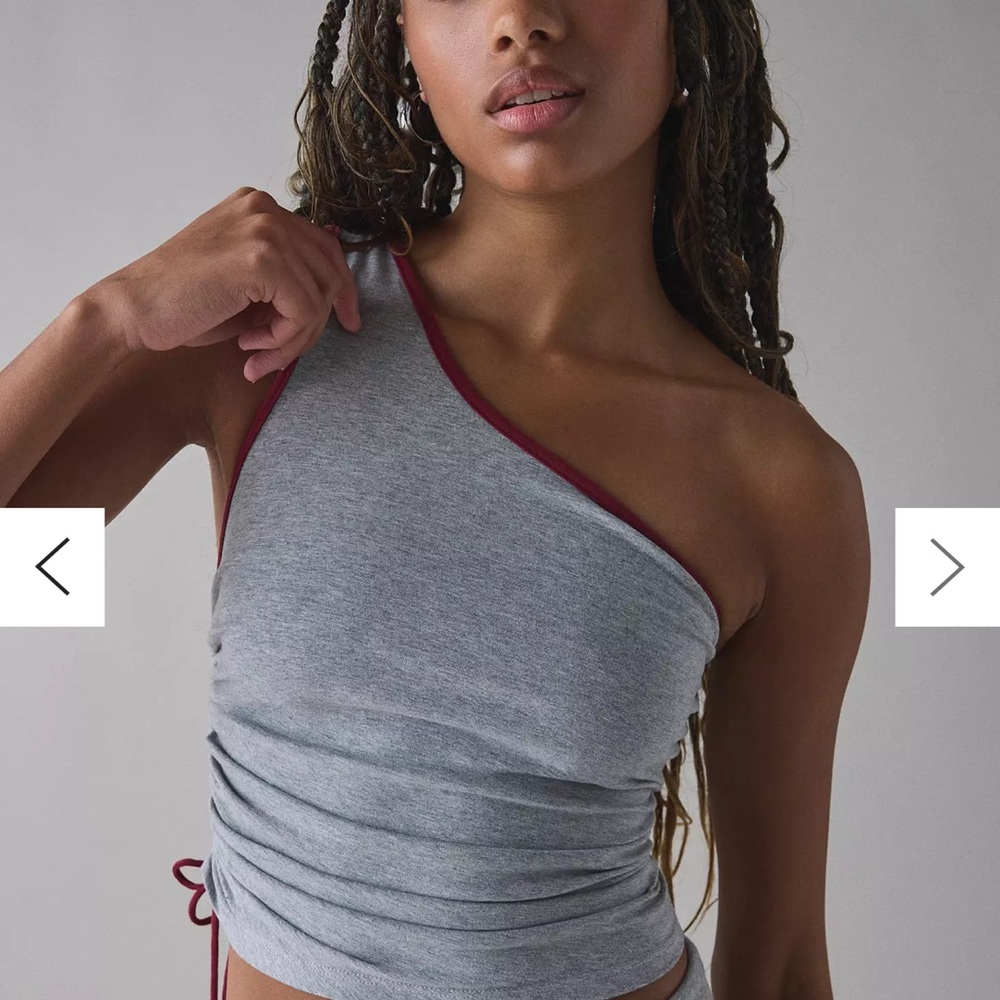 Urban Outfitters ruched one shoulder top